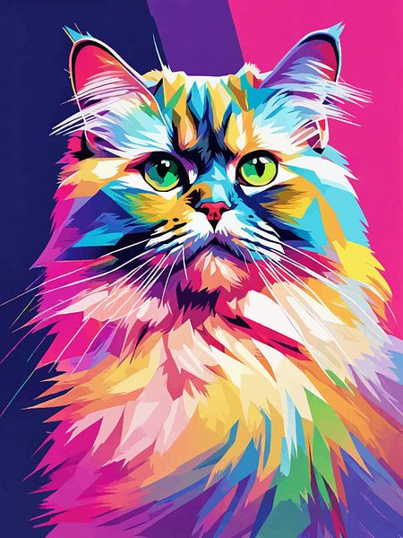 Persian Cat Pop Art 2 by MIROKKU