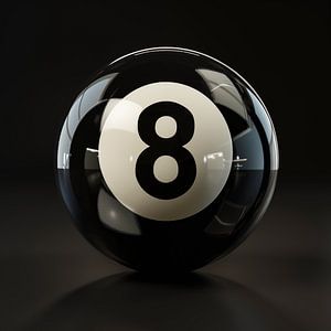 Boule de billard 8 noir