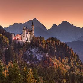 Royal castles in Bavaria in the sunset by Voss Fine Art Fotografie