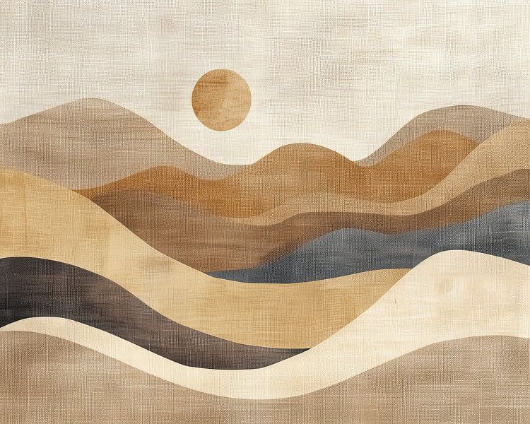 Abstract Landscape painting | Whispering Sands of Time by Modern Collection