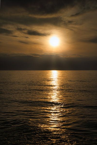 Sunset on the beach of the Baltic Sea, romantic by Martin Köbsch