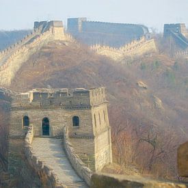 Chinese wall in afternoon light. by Rene van Heerdt