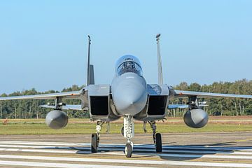 USAF McDonnell Douglas F-15D Eagle is geland. van Jaap van den Berg
