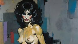 70s portrait of a drag queen studio 54 by Wolfsee