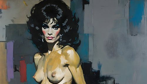 Jaren 70 portret van een drag queen studio 54