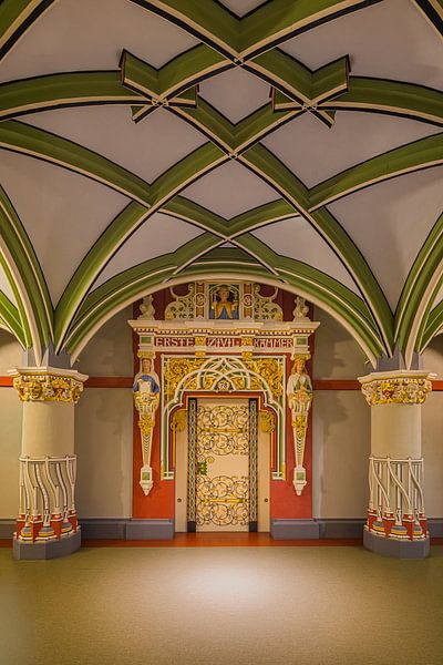 Architecture colorée du Landgericht de Halle (Saale) par Henk Meijer Photography