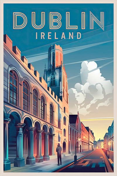 Dublin, Ireland. by Poster Art Shop