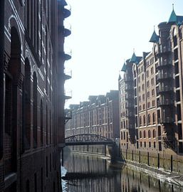 Ebbe in der Speicherstadt von Peter Norden