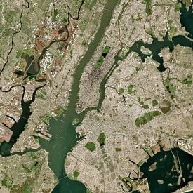 Satellietfoto van New York City, Verenigde Staten van Wigger Tims