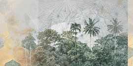 Collage de forêt de palmiers sur Vlindertuin-Art