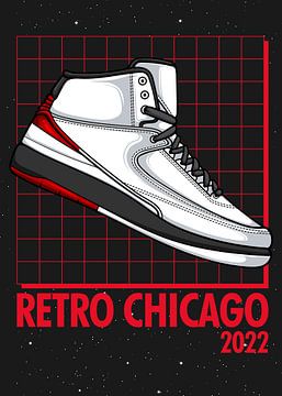 Air Jordan 2 Retro Chicago Sneaker van Adam Khabibi