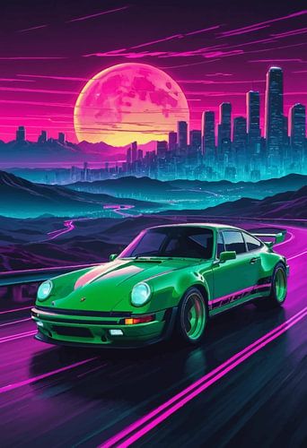 Porsche 911 GT3 RS - Synthwave Neon