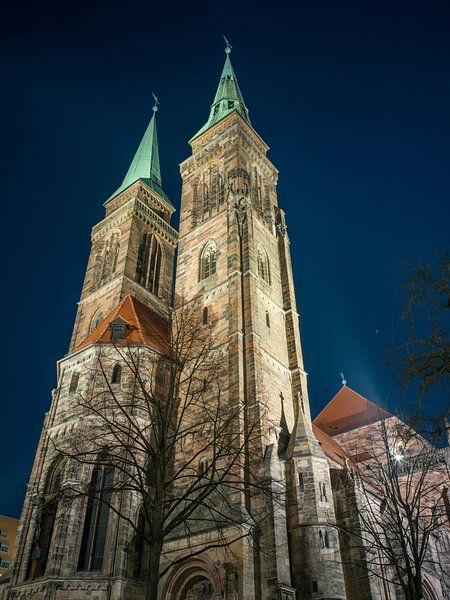 Nuremberg - St Sebald's Church by night by t.ART