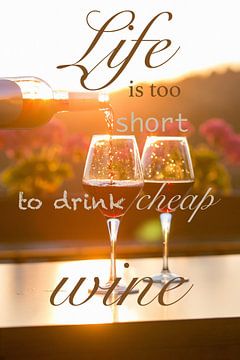 Life is too short to drink cheap wine