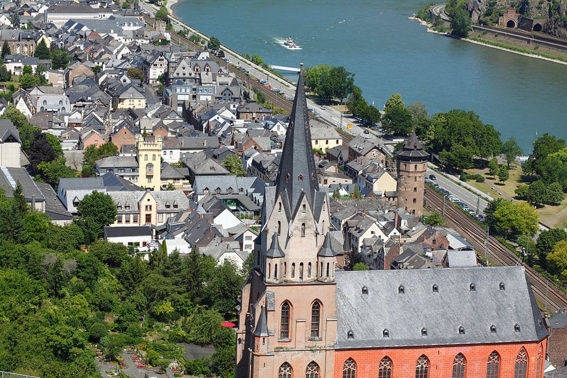 Liebfrauenkirche mit Altstadt,  Oberwesel, Unesco Weltkulturerbe Oberes Mittelrheintal, Rheinland-Pf von Torsten Krüger