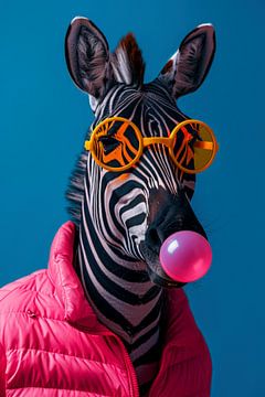 Bubblegum Fun: Zebra 5 von ByNoukk