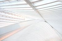 The roof of Gare Guillemins in Liege Belgium