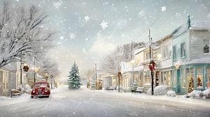 Retro Weihnachtsstadt