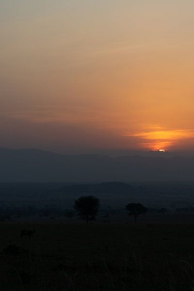 The last glow - Kidepo on fire and rest by Rick Massar
