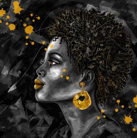 Golden Heart by KleurrijkeKunst van Lianne Schotman