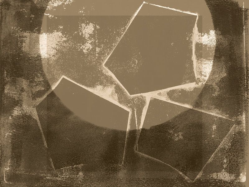 Minimal geometric abstract in earthy colors by Abstract Minimalist Art