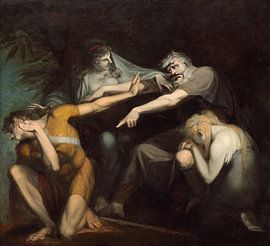 Oedipus Cursing His Son, Polynices, Johann Heinrich Füssli