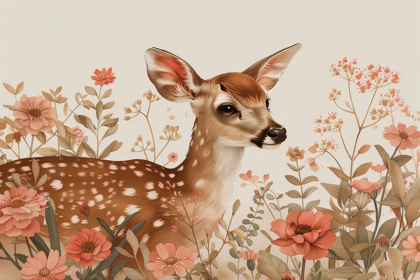 Calm in the Wilderness - Young deer calves by Eva Lee