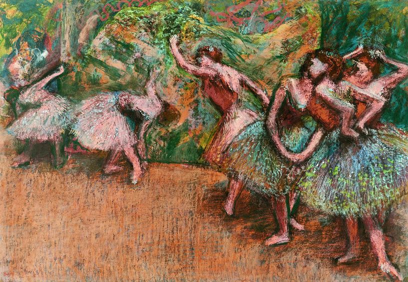 Edgar Degas, Ballettszene, 1907 von finemasterpiece