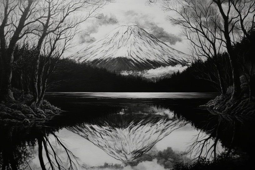 Mountain lake reflection by Poster Art Shop