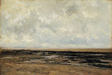 Carlos de Haes-Strand Villerville, Antike Landschaft