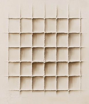 Minimalist grid with subtle relief structures in beige by Color Square