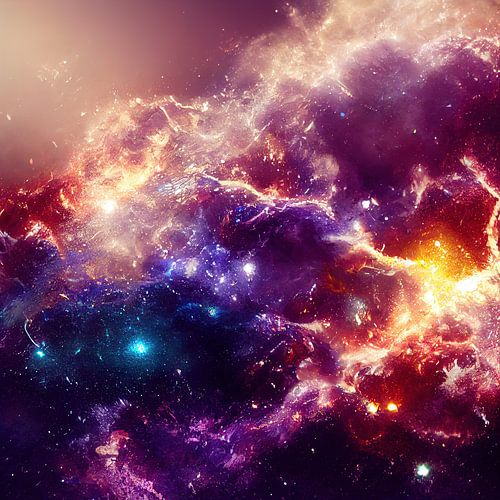 Beautiful colorful space mist
