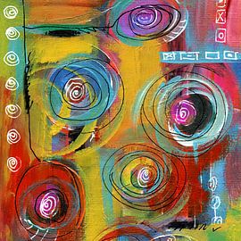 salle moderne 777 Couleurs cercles et lignes sur Claudia Gründler