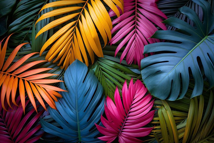 Green jungle leaves by Art & Soul Creations