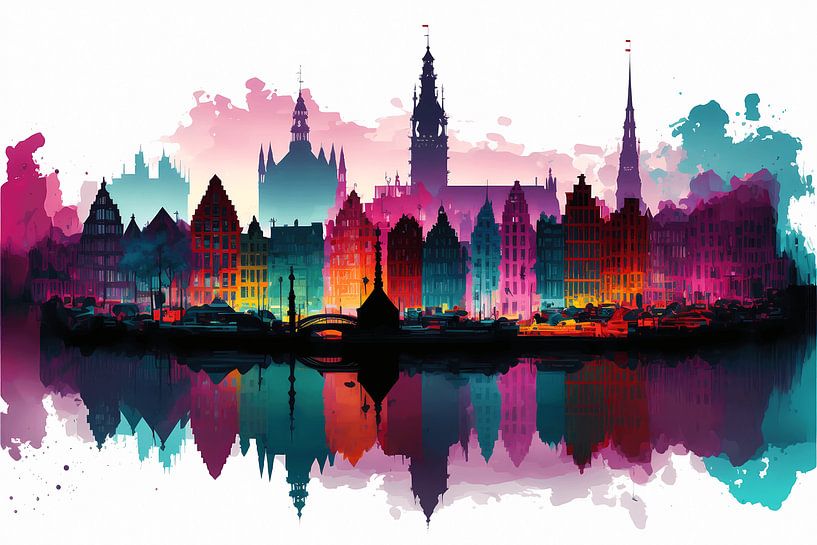 Paysage urbain arc-en-ciel par Spacetraveler