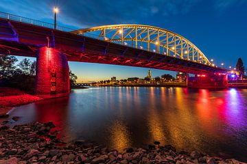 The Arnhem John Frost Bridge in Airborne colours by Dave Zuuring