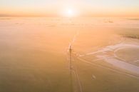 Poldermolen de Koningslaagte bij Zonsopkomst van Droninger thumbnail