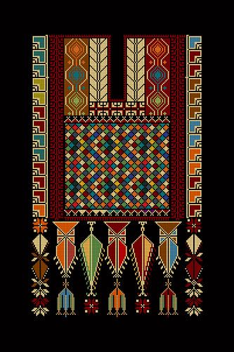 Tatreez ornament sjabloon 39