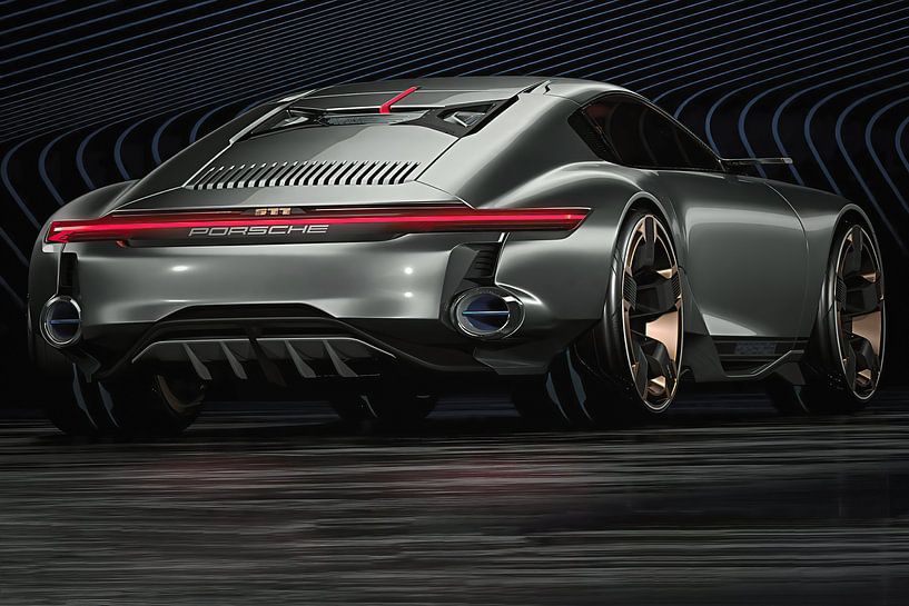 Porsche Cyber 6, sports car. Concept car by Gert Hilbink