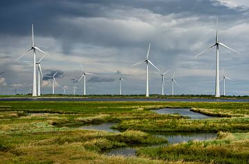 Windkraftanlagen auf dem Philipsdamm von Frans Blok