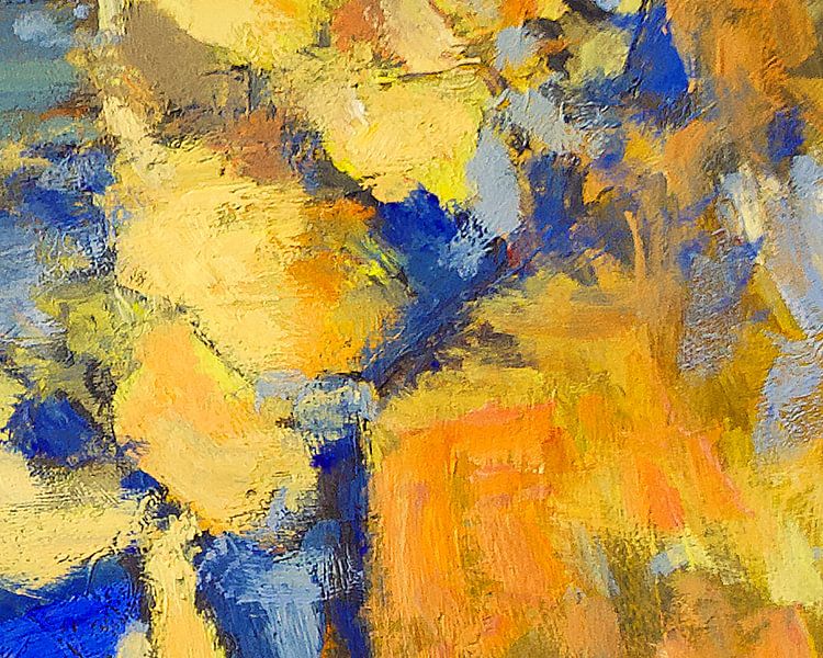 Composition in orange and blue by Nop Briex