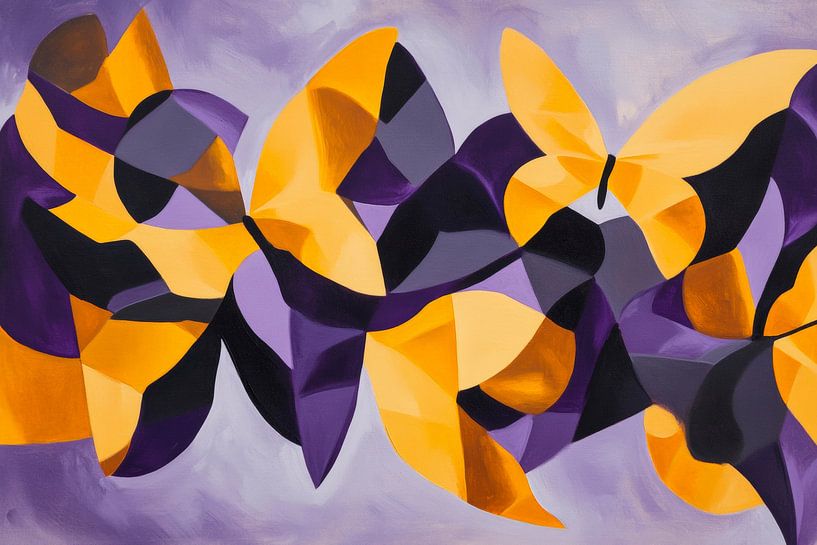 Colourful fluttering - butterflies in harmony by Poster Art Shop