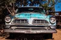 Classic blue vintage car
