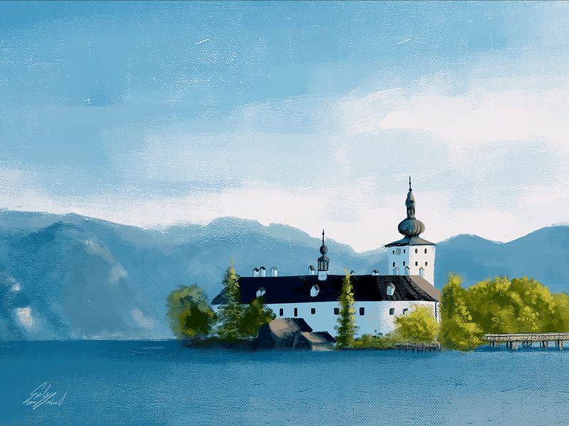 Château d'Orth Gmunden par Gmunden Paintings