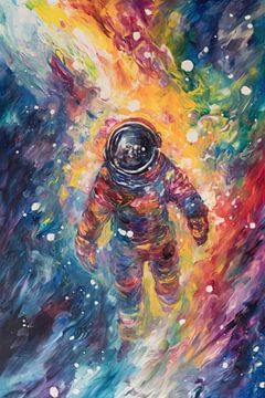 Kleurrijke astronaut van Bert Nijholt