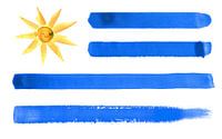 Symbolische nationale vlag van Uruguay van Achim Prill thumbnail