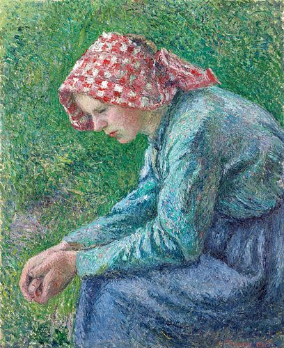 A Seated Peasant Woman (1885) by Camille Pissarro.