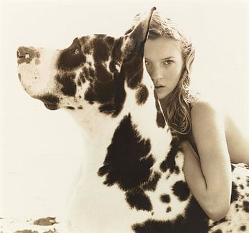 Kate Moss with Dog van David Potter