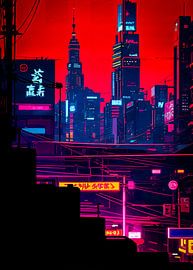 Japan Anime Cyberpunk Stil von Ruzerin