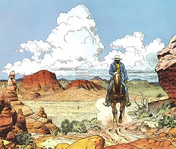 Rider Under Vast Clouds
